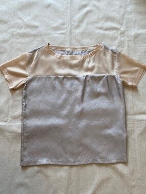 MM6 Maison Margiela Satin Metallic Top Size 6